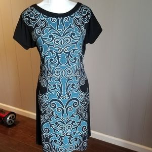 Dana Buchman short sleeved printed Dress